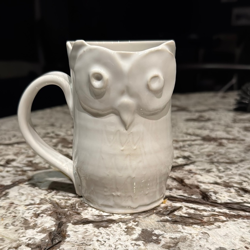 White Owl Ceramic Mug